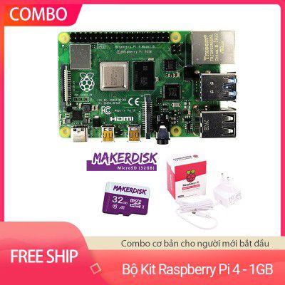 Bộ Kit Raspberry Pi 4 Model B 1GB - Cơ bản
