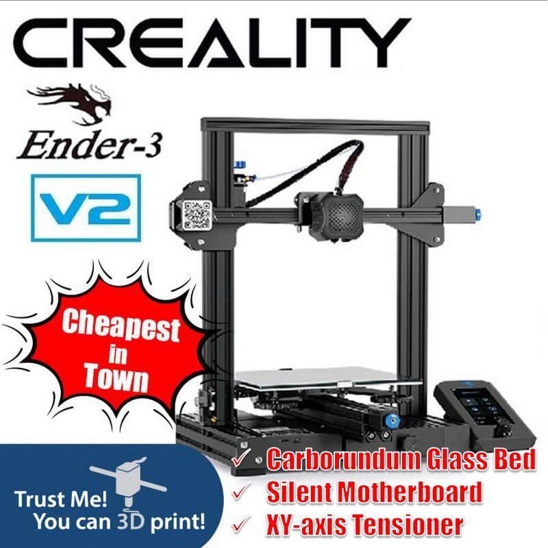 Creality Ender-3 V2 3D Printer DIY Kit (Unassembled)-UK Plug