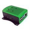 Aluminum RPi4 Case with FAN and Bracket - Green