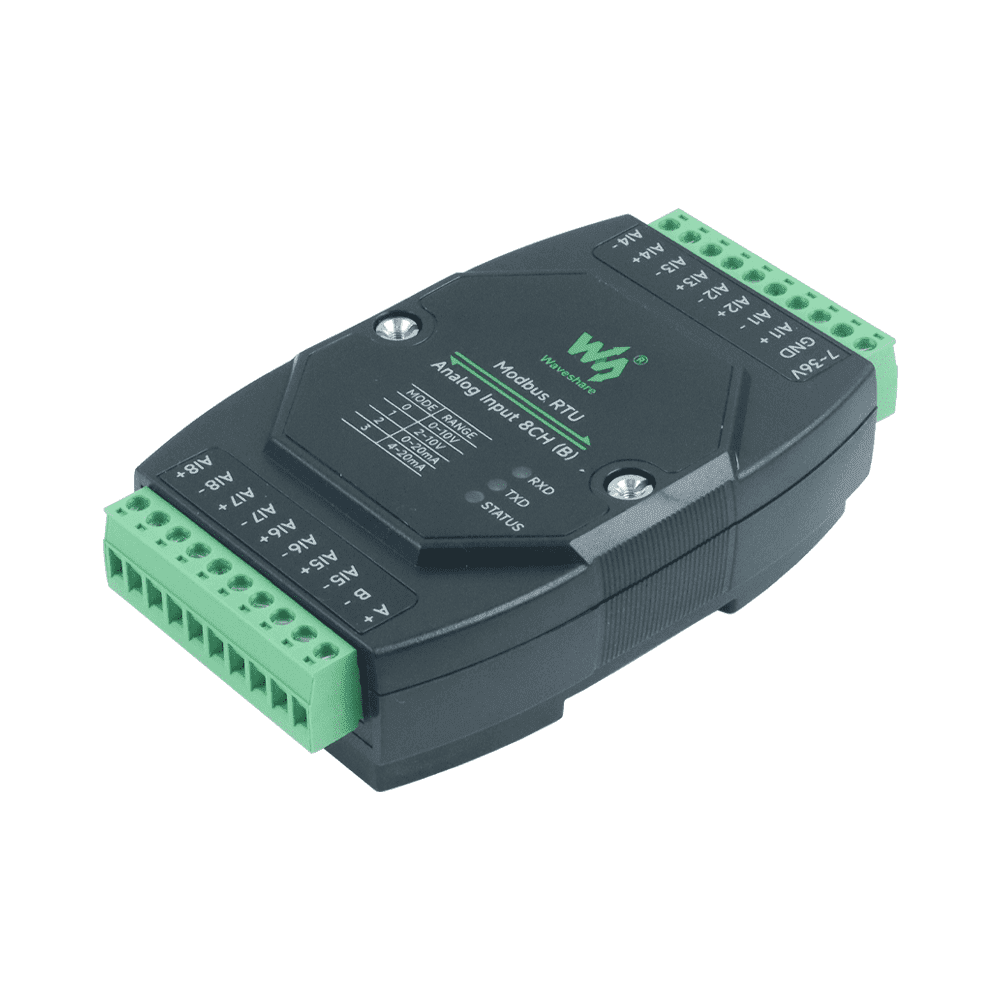 Industrial 8-Ch Analog Input Extender Module - Modbus RTU