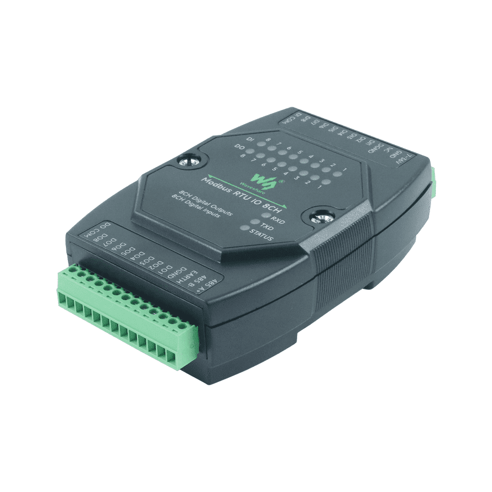 Industrial 8xDI + 8xDO Modbus RTU IO Extender