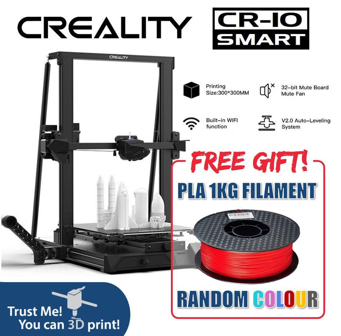 Creality CR-10 Smart 3D Printer + 1KG PLA