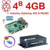 Industry Gateway Kit with 4IO RS485 and RPi 4 Model B Kits