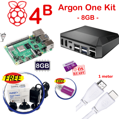 Raspberry Pi 4B 8GB with Argon One - UK Plug