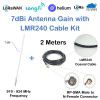LoRa 923 MHz Fiberglass 107cm 7dBi Antenna with LMR240 Coaxial Cable