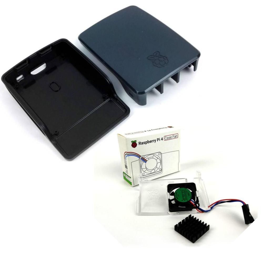 Official Raspberry Pi 4 Model B Case & Fan - Black/Grey