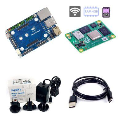Raspberry Pi CM4 Wireless 4G RAM 8GB eMMC with Mini Base Kit