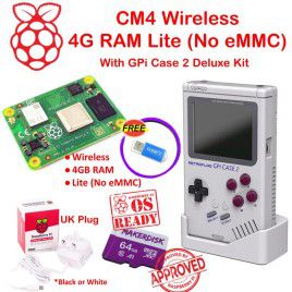 Raspberry Pi CM4 Wireless 4G RAM Lite (No eMMC) with GPi Case 