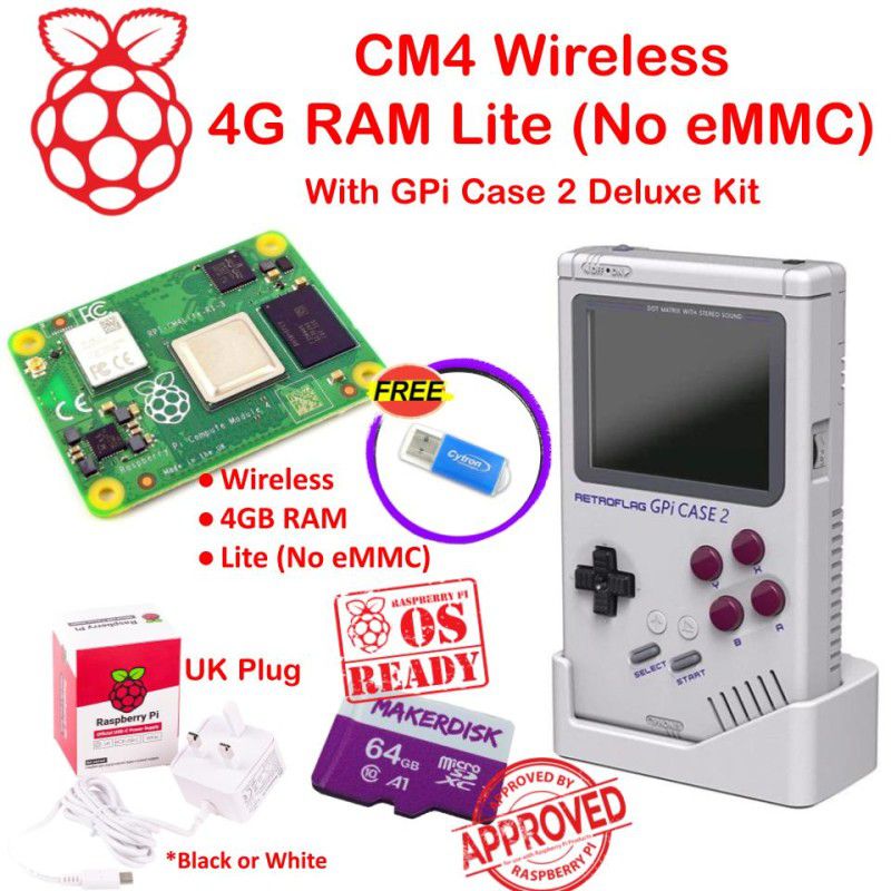 RetroFlag GPi Case 2 Deluxe for Raspberry Pi CM4 and Kits