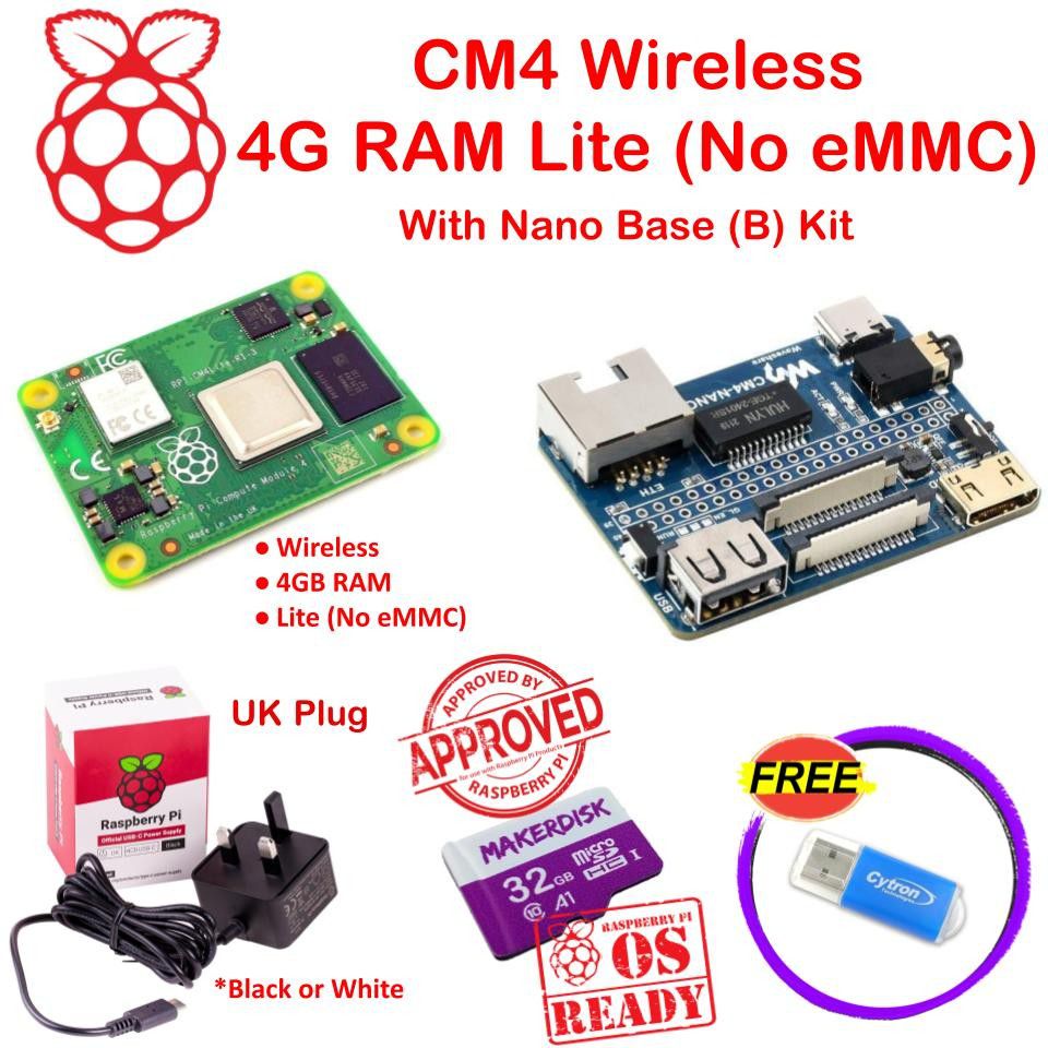 Nano Base (B) Board For Raspberry Pi CM4 And Kits