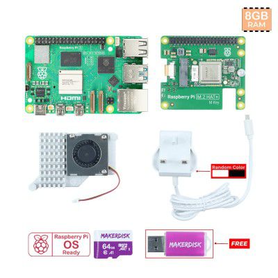 Raspberry Pi 5 8GB AI Basic Kit - UK Plug