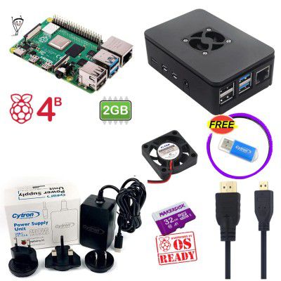 Raspberry Pi 4 Model B 2GB Basic Kit V2-Universal Plug