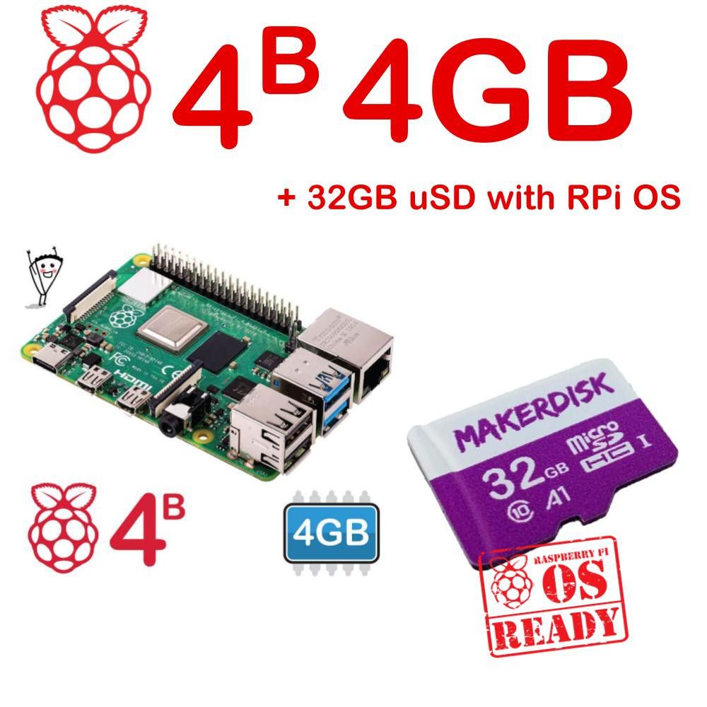 Raspberry Pi 4 Model B 4GB and Kits