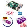 Raspberry Pi 4 Model B 4GB and 32GB microSD with RPi OS