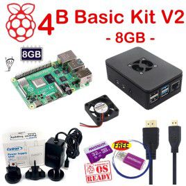 Raspberry Pi 4 Model B 8GB Basic Kit V2-Universal Plug