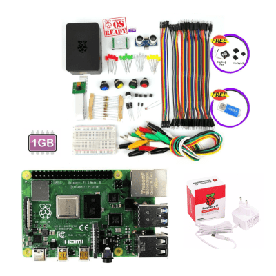 Raspberry Pi 4B 1GB Beginner Kit-EU Plug