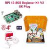 Raspberry Pi 4 Model B Beginner Kit V2-UK Plug