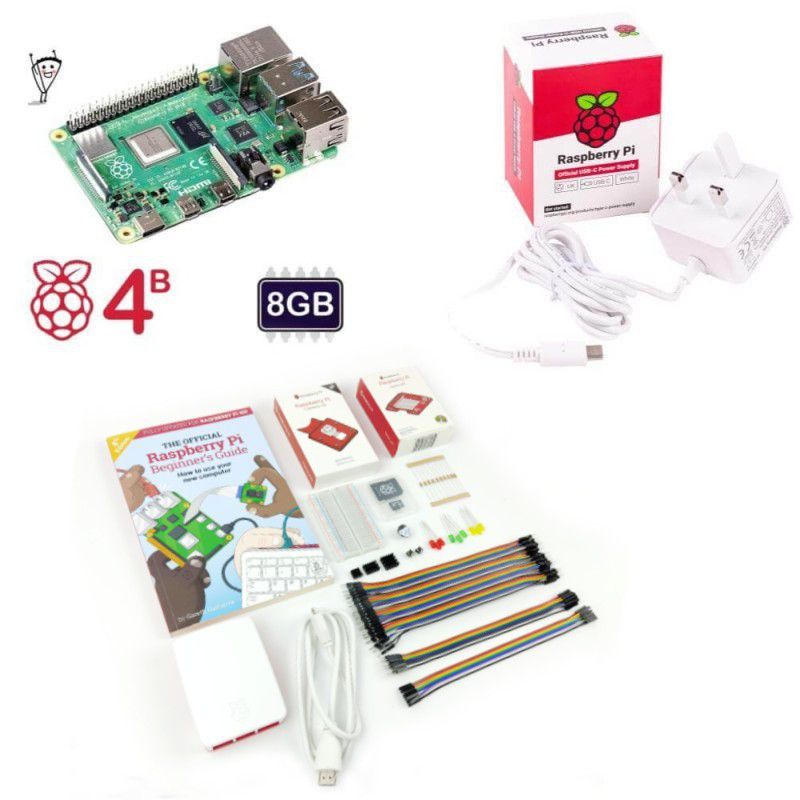 Raspberry Pi 4B 8GB Beginner Kit V2-UK Plug
