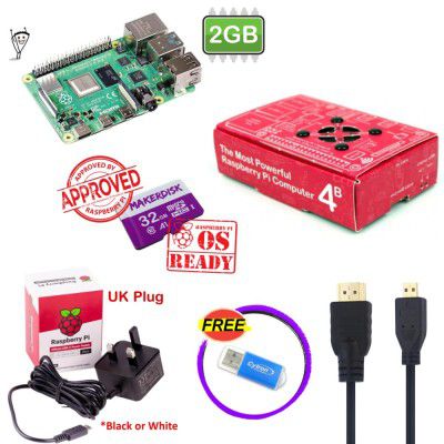 Raspberry Pi 4 Model B 2GB with Maker Box and Cooling Fan kit