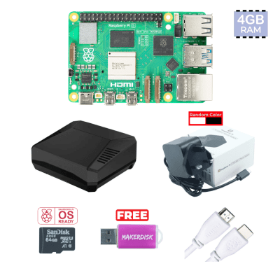 Argon One Case Kit with Raspberry Pi 5 - 4GB RAM (UK Plug)