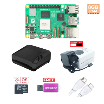 Argon One Case Kit with Raspberry Pi 5 - 8GB RAM (UK Plug)