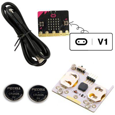 Power:bit with Coin Cell Batteries and micro:bit Junior V1.5