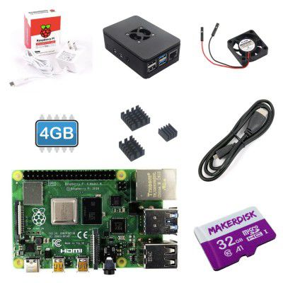 Raspberry Pi 4 (8GB) Starter Kit - 64GB SD card