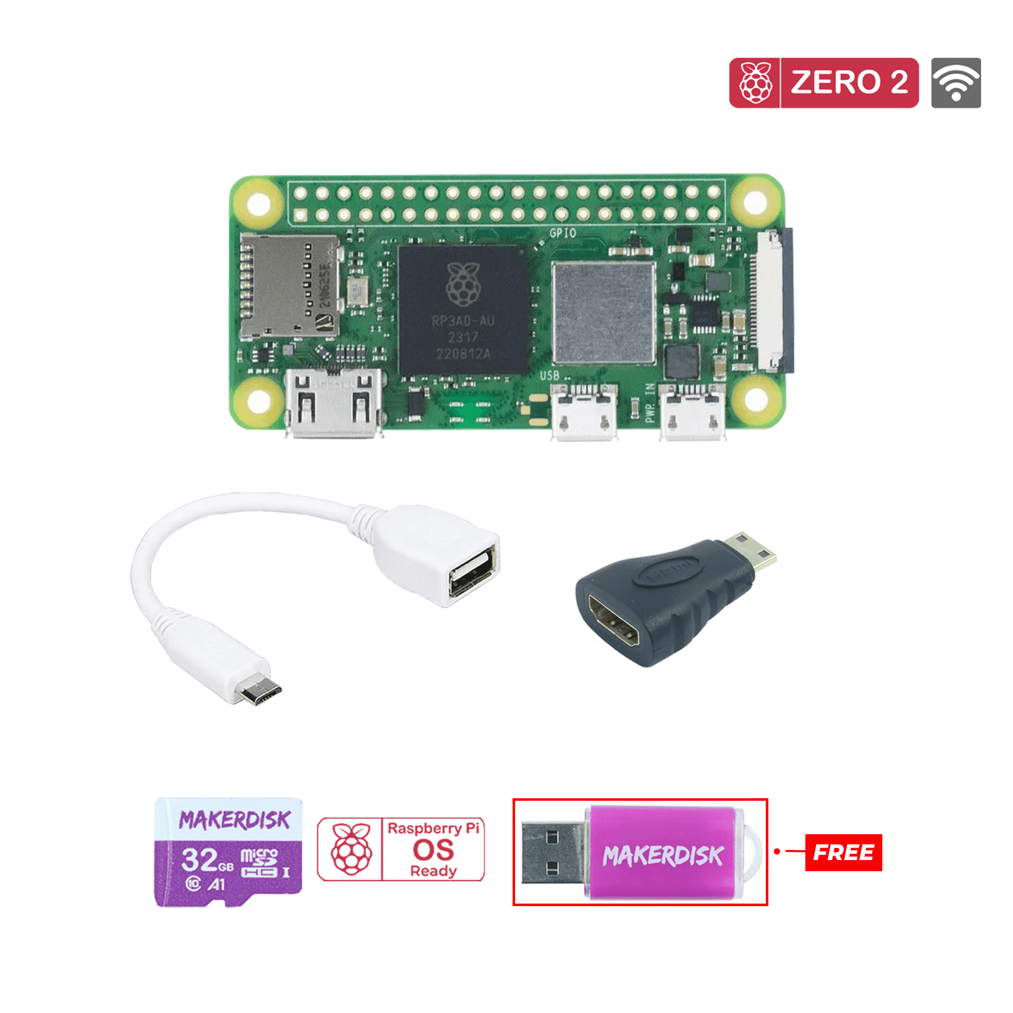 Raspberry Pi Zero W / WH / 2W / 2WCH and Bundles