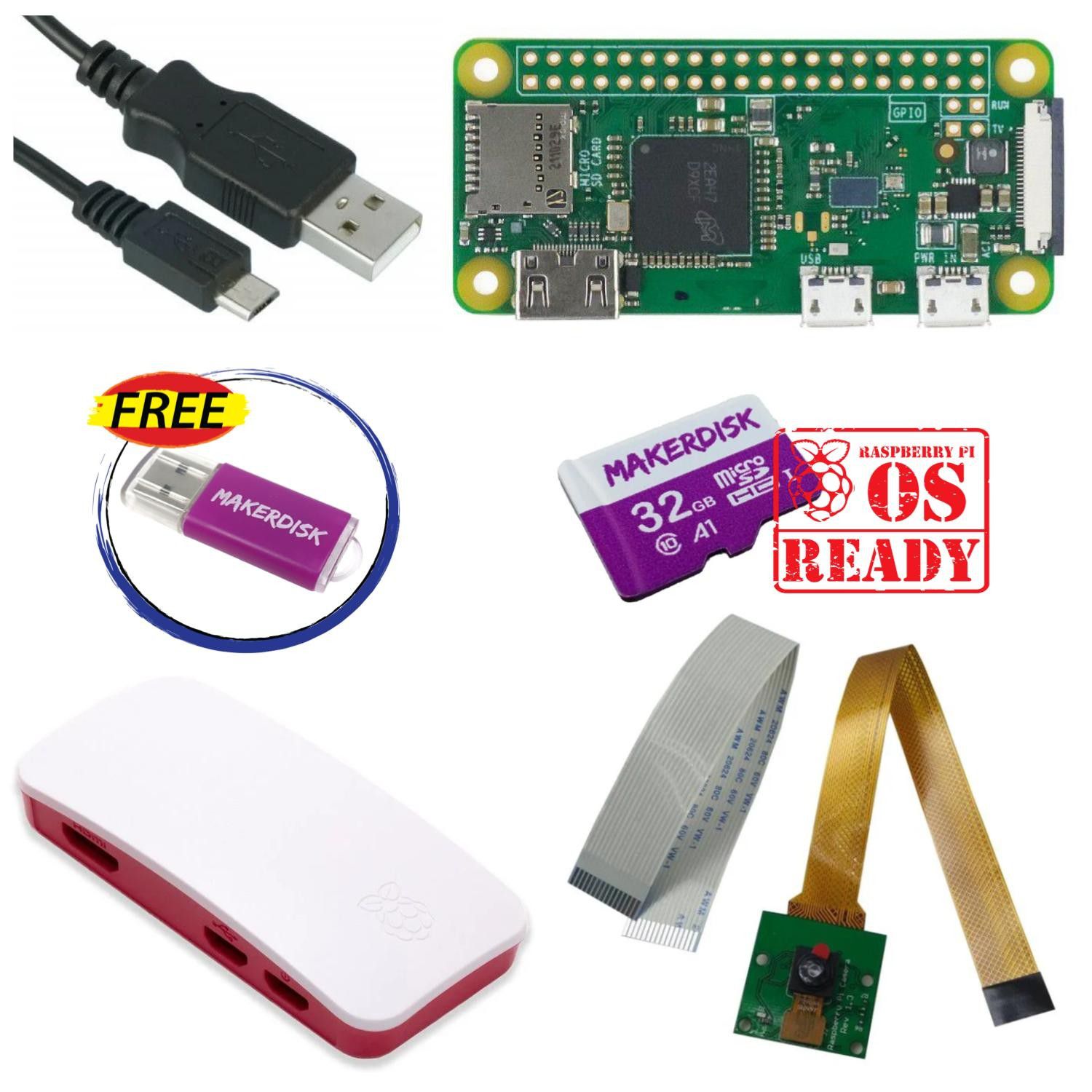 DIY USB Webcam with RPi Zero W and 5MP Camera kit