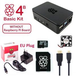 Raspberry Pi 4B Basic Kit EU Plug (w/o Raspberry Pi)