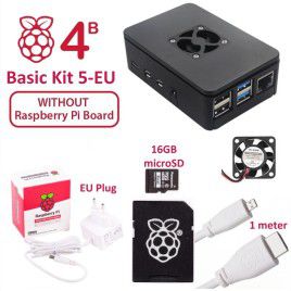 RPi 4B Basic Kit 5-EU Plug (w/o Raspberry Pi)