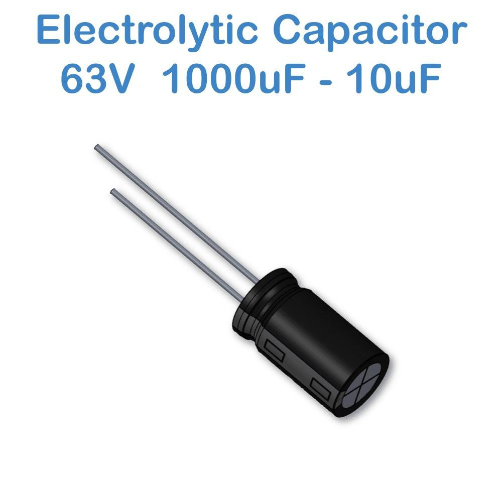 Electrolytic Capacitor 63V 1000uF 10uF