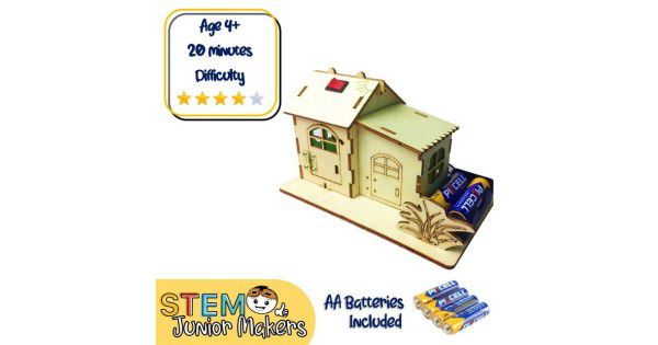 Diy Wooden Battery Powered House Stem Kit