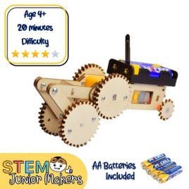 DIY Wooden Geared Mobile Robot STEM Kit