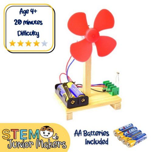 DIY Wooden Light Controlled Fan STEM Kit Circuit Diagram