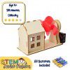 DIY Wooden Wind Turbine House STEM Kit