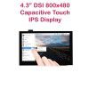 4.3-inch 800x480 DSI Capacitive Touchscreen IPS LCD