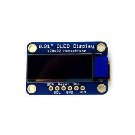 Monochrome 0.91" 128x32 I2C OLED Display - STEMMA QT / Qwiic