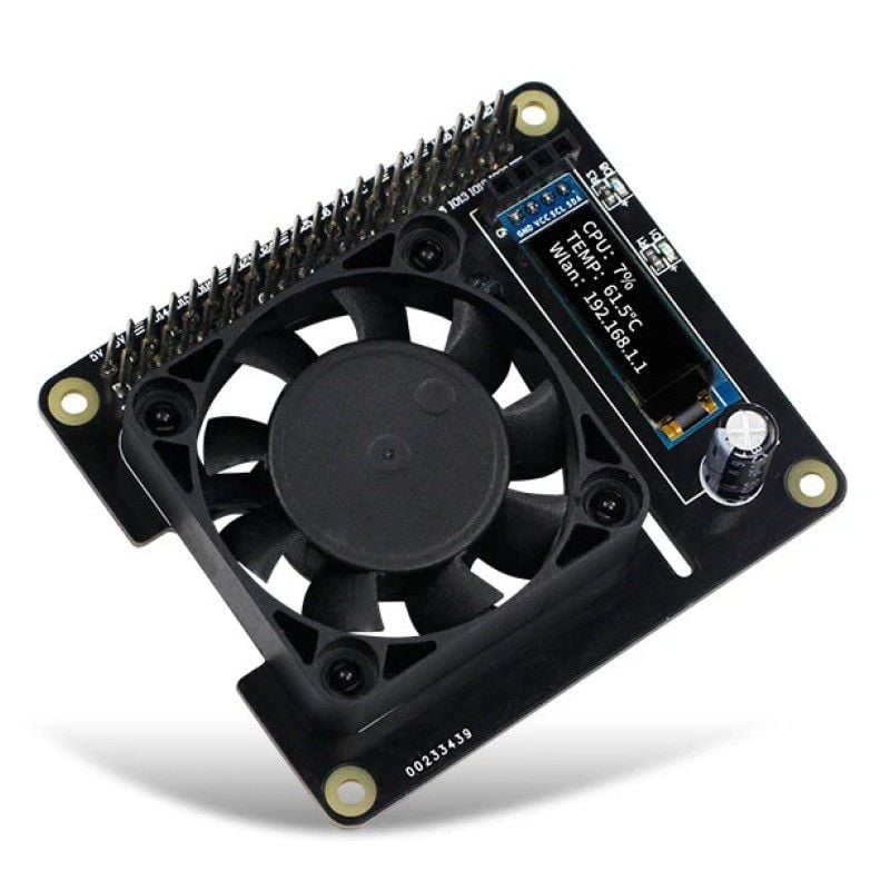 RGB Cooling HAT with cooling fan RGB Light OLED for Raspberry Pi