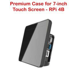 Premium Case for 7-inch Touch Screen RPi 4 - Black