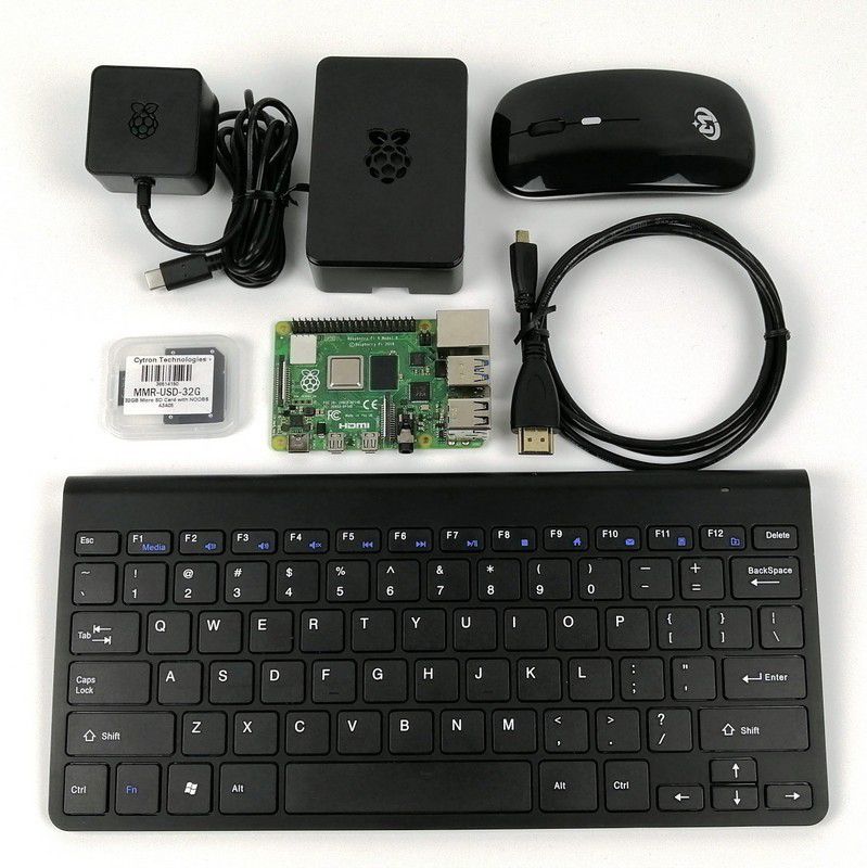 Raspberry Pi 4B 4GB Wireless Computer Kit-UK Plug