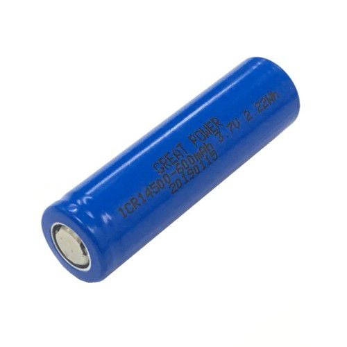 14500 Li-Ion Battery 3.7V 600mAh