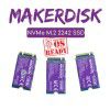 NVMe 2242 B+M-Key MakerDisk SSD - 128GB (with Raspberry Pi OS)
