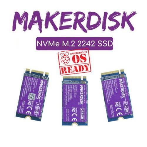 Nvme M Key Makerdisk Ssd Preloaded With Rpi Os