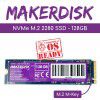 NVMe 2280 M-Key MakerDisk SSD - 128GB (Preloaded with Raspberry Pi OS)