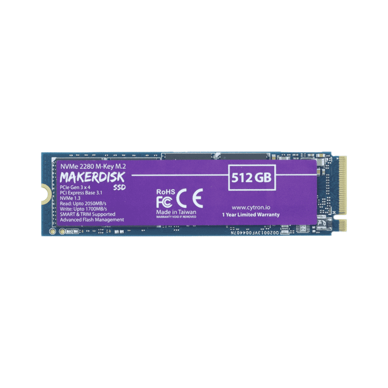 NVMe 2280 M-Key MakerDisk SSD - 256GB (JetPack for Jetson