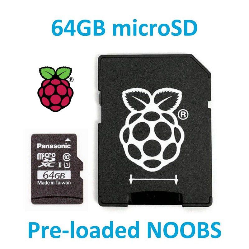 NOOBS SD card preloaded with NOOBS version 3.8.1 for Raspberry Pi