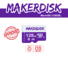 MakerDisk Class 10 A1 microSD 32GB-Preloaded Raspberry Pi OS