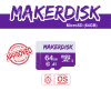 128GB Raspberry Pi Approved MakerDisk uSD with RPi OS