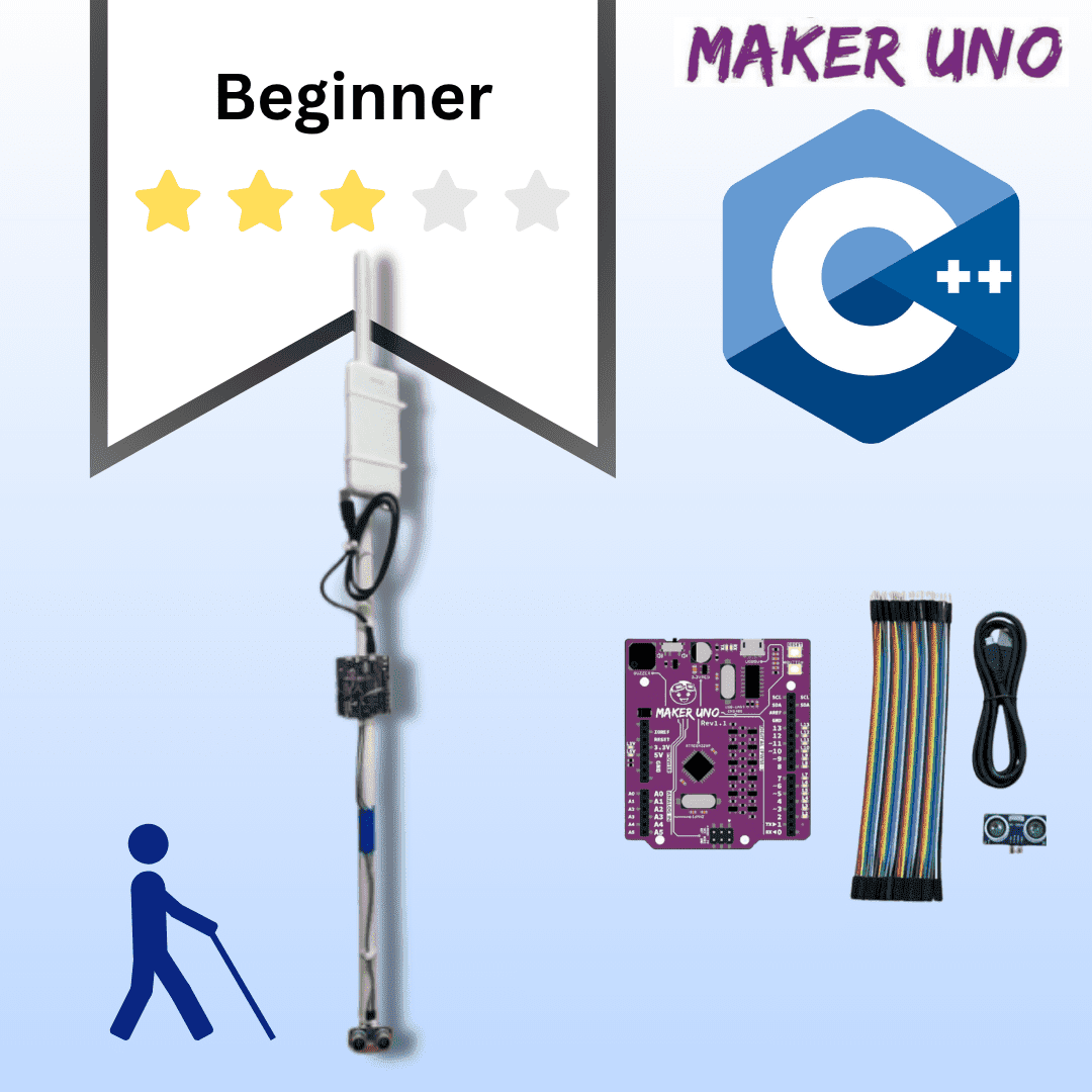 DIY Smart Blind Stick ใช้ Maker UNO